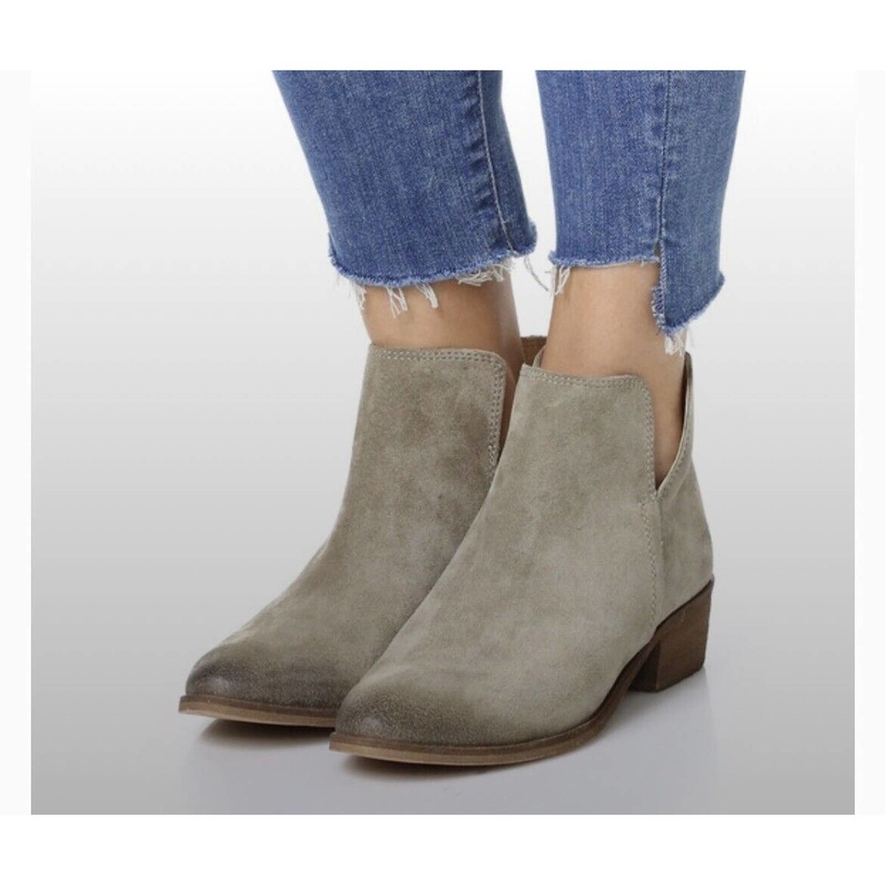 Splendid Women's Boots Suede Booties Hamptyn Ankle Boots Shoes 7 M Taupe